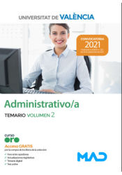 Administrativo/a. Temario volumen 2. Universitat de València de Ed. MAD