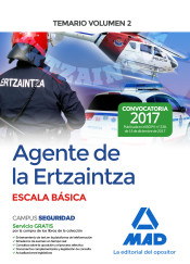 Agente de la Ertzaintza Escala Básica. Temario Volumen 2 de Ed. MAD