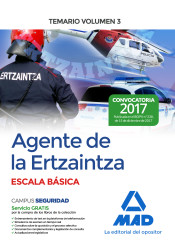 Agente de la Ertzaintza Escala Básica. Temario Volumen 3 de Ed. MAD
