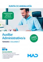 Auxiliar Administrativo/a. Temario volumen 1. Junta de Andalucía de Ed. MAD