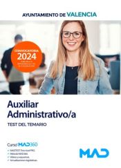 Auxiliar Administrativo/a. Test del temario. Ayuntamiento de València de Ed. MAD