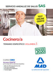 Cocinero/a del Servicio Andaluz de Salud. Temario específico volumen 3 de Ed. MAD