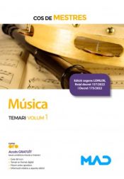 Cos de Mestres. Música. Temari volum 1. Generalitat de Cataluña de Ed. MAD