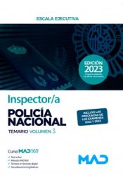 Inspector/a de Policía Nacional. Temario volumen 3 de Ed. MAD