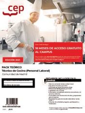 Pack teórico. Técnico de Cocina (Personal Laboral). Comunidad de Madrid de Editorial CEP