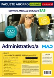 Paquete Ahorro Administrativo/a Test papel + Test online. Servicio Andaluz de Salud (SAS) de Ed. MAD