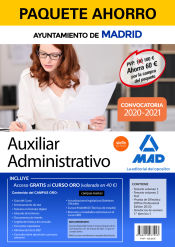 Paquete Ahorro Auxiliar Administrativo del Ayuntamiento de Madrid de Ed. MAD