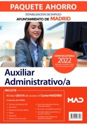 Paquete Ahorro Auxiliar Administrativo/a (estabilización) del Ayuntamiento de Madrid de Ed. MAD