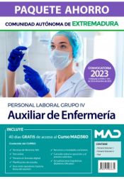 Paquete Ahorro Auxiliar de Enfermería (Personal Laboral Grupo IV). Comunidad Autónoma de Extremadura de Ed. MAD