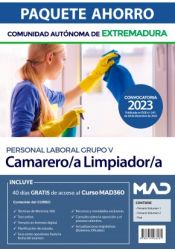 Paquete Ahorro Camarero/a-Limpiador/a (Personal Laboral Grupo V). Comunidad Autónoma de Extremadura de Ed. MAD
