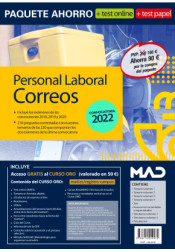 Paquete Ahorro Personal Laboral Correos + TEST PAPEL de Ed. MAD
