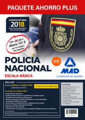 Paquete Ahorro Plus Policía Nacional Escala Básica 2018 de Ed. MAD