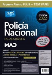 Paquete Ahorro PLUS + TEST PAPEL Policía Nacional Escala Básica de Ed. MAD