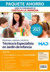Paquete Ahorro Técnico/a Especialista en Jardín de Infancia (Personal Laboral Grupo III). Junta de Comunidades de Castilla La Mancha de Ed. MAD