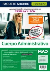 Paquete Ahorro + TEST ONLINE Cuerpo Administrativo Comunidad Autónoma de Castilla y León de Ed. MAD