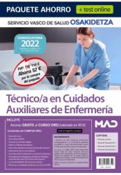 Paquete Ahorro + TEST online Técnico/a Cuidados Auxiliares de Enfermería Servicio Vasco de Salud (Osakidetza) de Ed. MAD