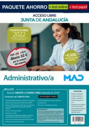 Paquete Ahorro + TEST PAPEL y ONLINE Administrativo/a (turno libre) Junta de Andalucía de Ed. MAD