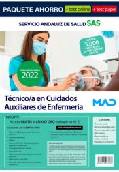Paquete Ahorro Test PAPEL + Test ONLINE Técnico/a en Cuidados Auxiliares de Enfermería del Servicio Andaluz de Salud (SAS) de Ed. MAD