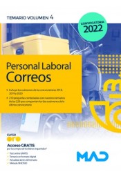 Personal Laboral de Correos y Telégrafos. Temario volumen 4 de Ed. MAD