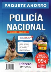Policía Nacional Escala Básica. Paquete Ahorro de Platero Editorial