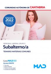 Subalterno/a (Personal Laboral Grupo 3). Comunidad Autónoma de Cantabria - Ed. MAD