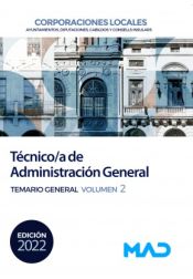 Técnico/a de Administración General de Corporaciones Locales. Temario General volumen 2 de Ed. MAD