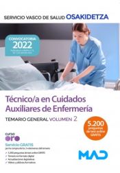 Técnico/a en Cuidados Auxiliares de Enfermería (TCAE). Temario General volumen 2. Servicio Vasco de Salud (Osakidetza) de Ed. MAD