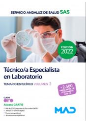 Técnico/a Especialista en Laboratorio. Temario específico volumen 3. Servicio Andaluz de Salud (SAS) de Ed. MAD