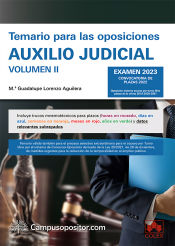 Temario para las oposiciones de Auxilio judicial 2023 (II) de Colex